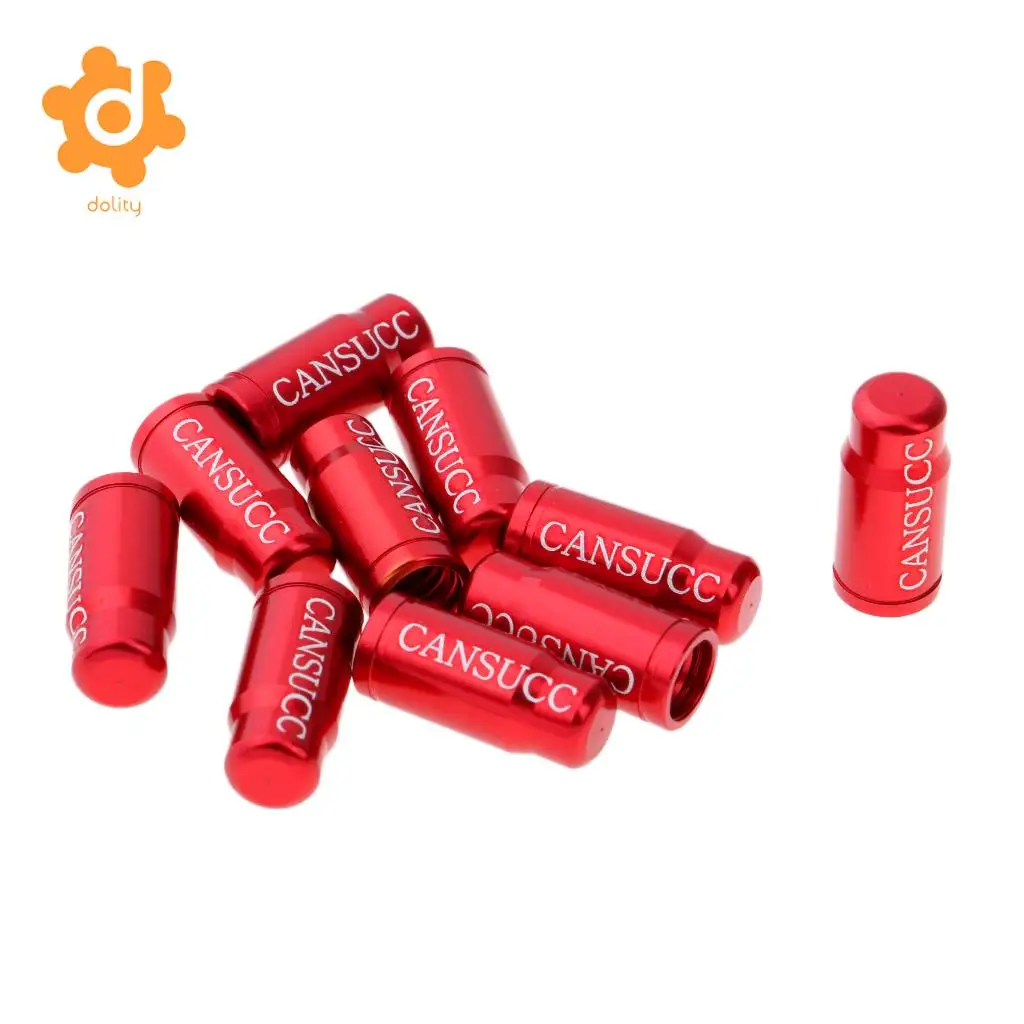 dolity 10Pcs Aluminum Alloy Presta /Schrade Valve Stem Caps Dust Covers For Road Mountain MTB Cycling Bicycle Bike Tire Tube
