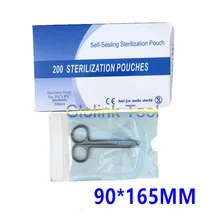 200 шт./кор. одноразовые татуировки Поставки пакеты для стерилизации Сумки 165x90 мм среднего размера медицинские сумки инструмент
