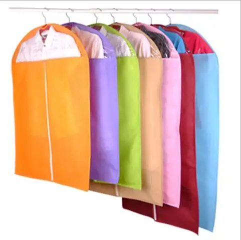 2pc Non Woven Garment Bag Dust Cover Clothes Bag Suit Cover Clothes Wedding Dress Bag Dust Cover Home Organization