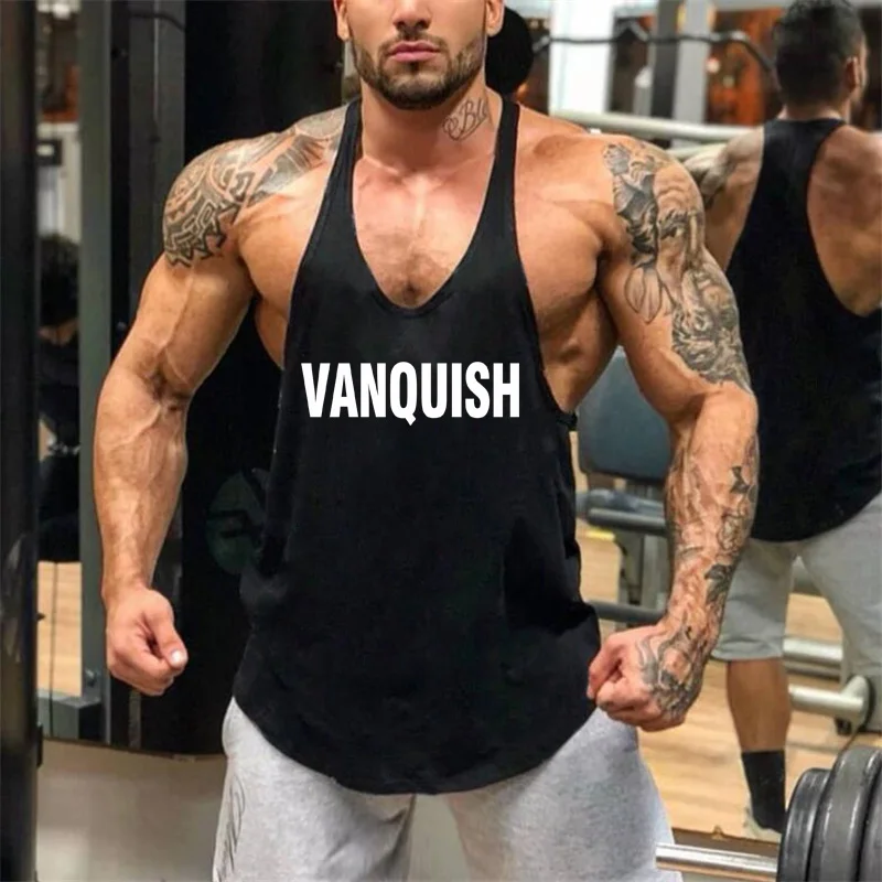 

Profession Mens Summer Fitness bodybuilding Tank Tops cotton sleeveless shirts workout Undershirt Stringer vest Y Back clothing
