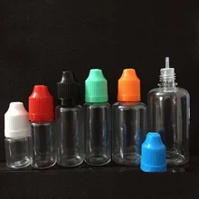 200 шт пустые бутылки для перезаправляемой жидкости 3 мл 5 мл 10 мл 15 мл 20 мл 30 мл 50 мл ПЭТ пластиковые бутылки-капельницы с защитными от детей крышками