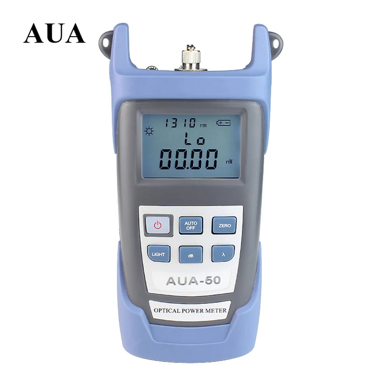 

FTTH fiber optic tools AUA-50 Optical Power Meter With FC SC Connector -50~+26 dBm Fiber Meter For CATV 7 wavelength