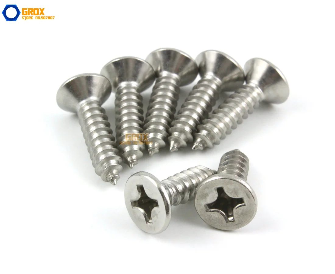 

M4 316 Stainless Steel Phillips Flat Head Self Tapping Wood Screw