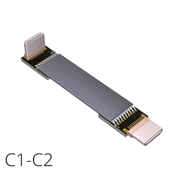 

Mini-HDMI 90 Degree Angle Male to male C-C Type 20pin FPV Flat Ribbon Cable 4Kx2K@60Hz for FPV HDTV LCD FPV PS3 Projector C1C2