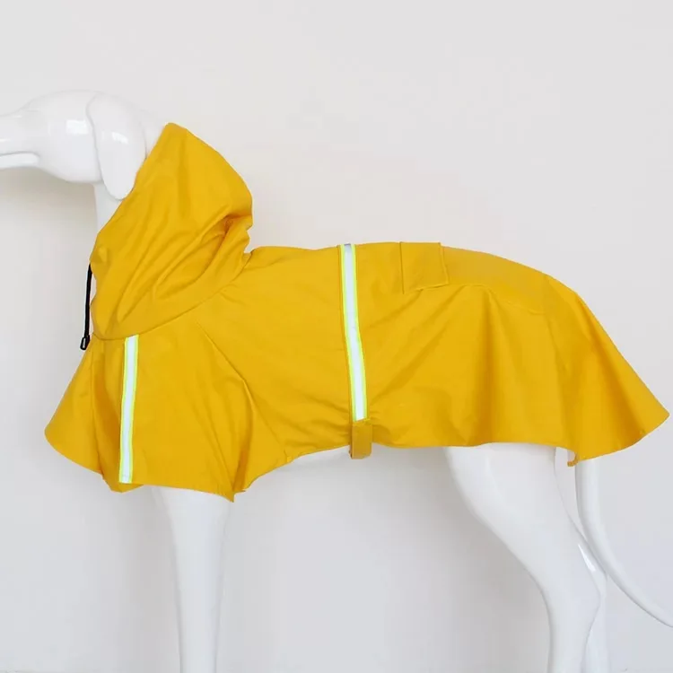 Плащ для больших собак Одежда для домашних животных водонепроницаемая куртка-дождевик для больших собак золотой ретривер Светоотражающие пончо - Цвет: Yellow