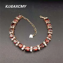 Kjjeaxcmy изделие производителей ювелирных природный гранат женский браслет, серебро 925 инкрустация