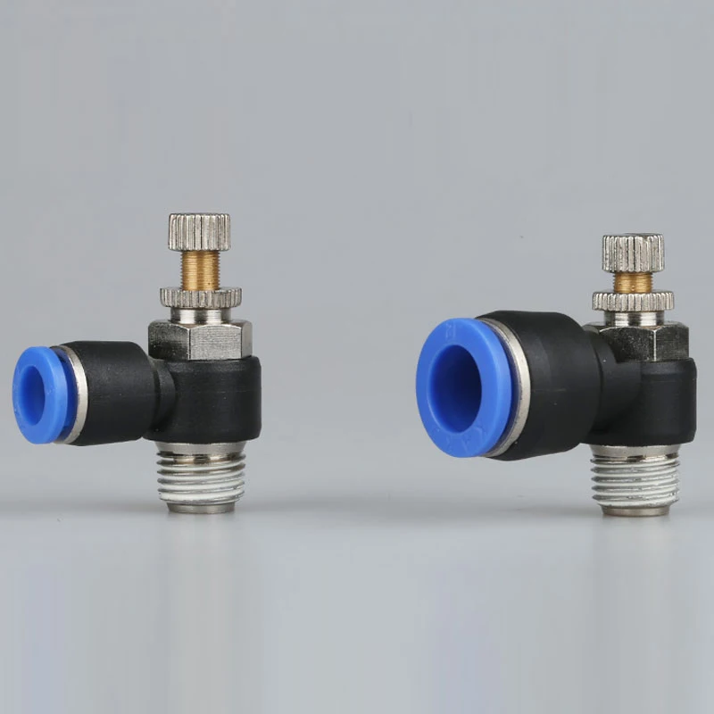 3PCS Pneumatic Air Speed Regulator 6MM Hose Tube Push Thread Gas Flow Control Valve Quick