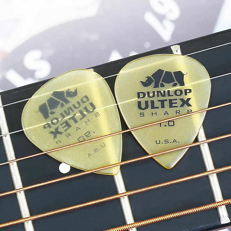 Dunlop Ultex Sharp медиатор для гитары медиатор 0,73 мм-2,0 мм бас медиатор акустическая для классической электрогитары запчасти медиатор для гитары s