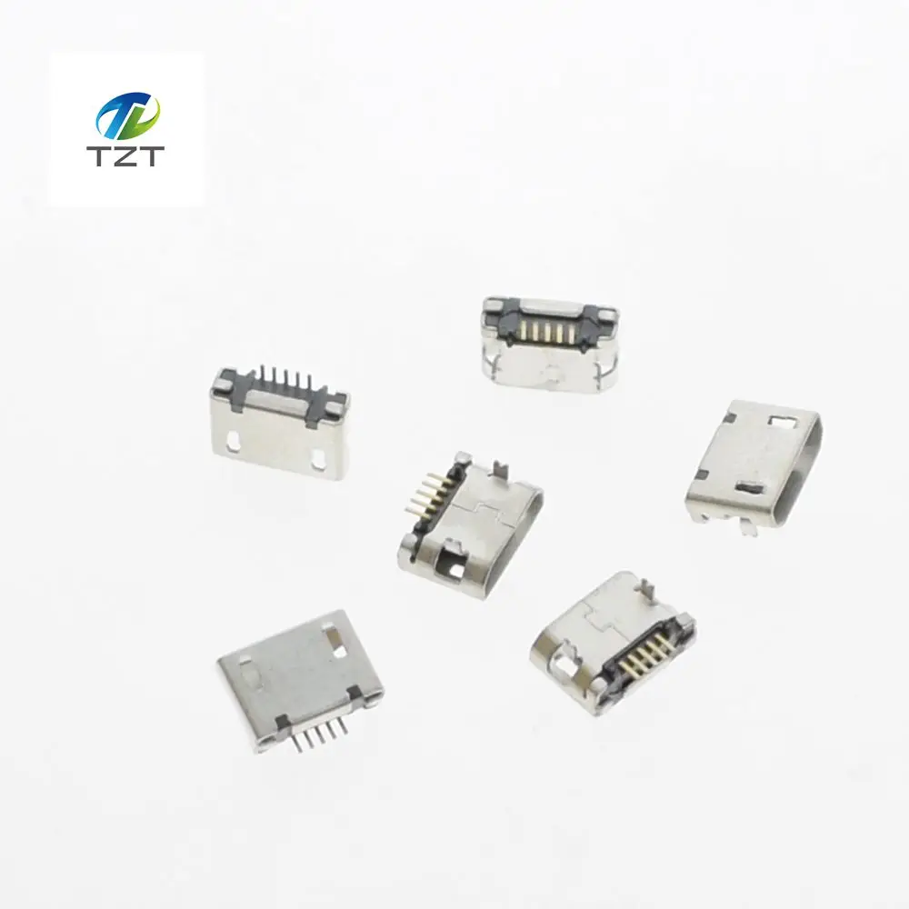 10pcs Micro USB 5P,5 pin Micro USB Jack,5Pins Micro USB Connector Tail ...