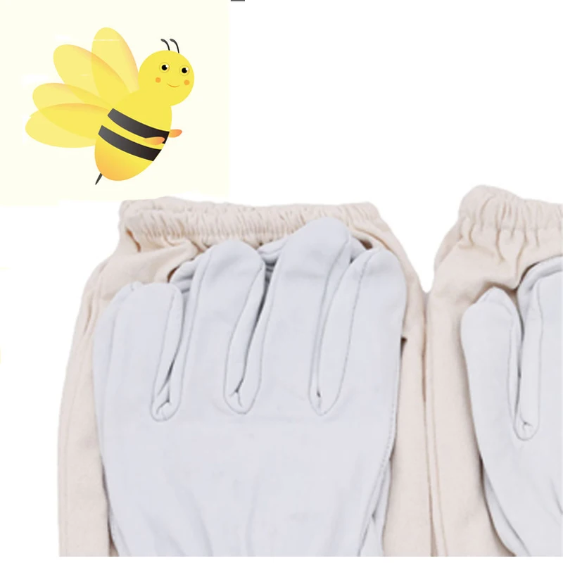 Белая овчина пчеловодная перчатка пчела защитные перчатки Специальная защита для Пчеловодство поставки