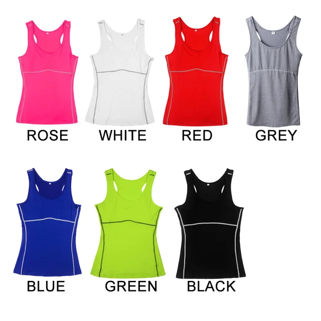 Yoga Shirt Sport Running Quick Dry Vest High elasticity Tight fitting fitness Women GYM Clothing bodybuilding