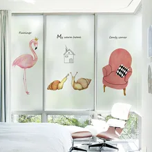 Нордическая наклейка на оконное стекло пленка затемненная бумага на окна Туалет пленка спальня ванная комната без клея статическое украшение ванной комнаты