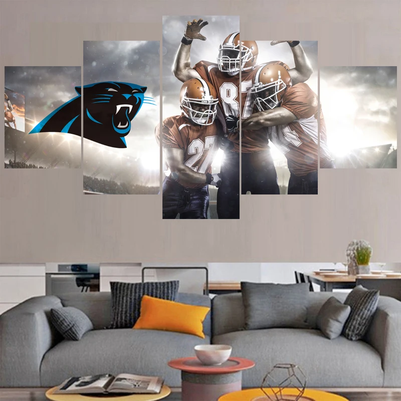 Rugby Ball Logo Paintings Carolina Panthers Modern Home Decor Living Rugby Ball Logo Paintings Carolina Panthers Modern Home Decor Living Room Bedroom Wall Art Canvas Print Painting Calligraphy In From