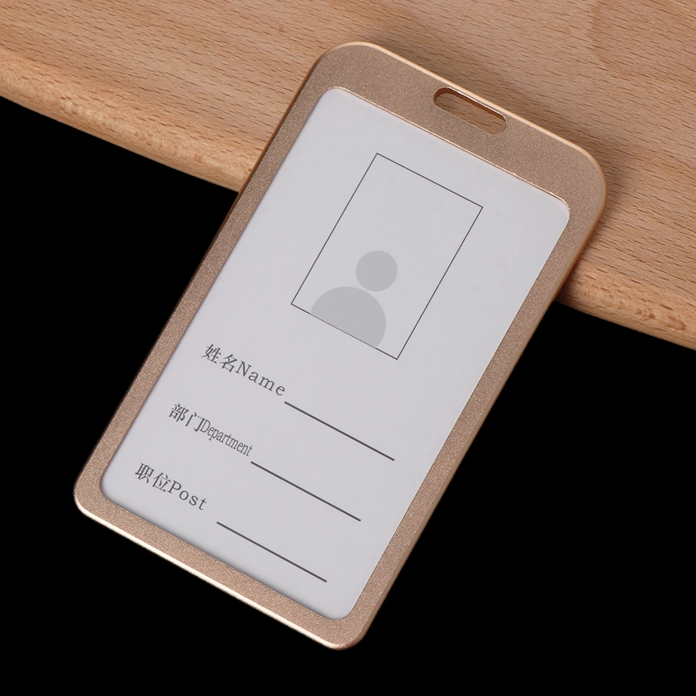 1 шт. унисекс алюминиевый сплав визитница для работы ID значок офиса школы