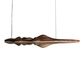 

DOXA Modern Led Pendant Lights Bar Hill Wood Hanging Lamp Creative Living Room Lamparas Decoration Home Lighting Fixtures