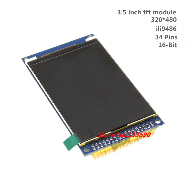 

3.5'' 3.5 inch TFT color LCD module 320X480 320*480 Ultra HD support STM32 C51 ili9486 16 bits parallel 34PIN No touch