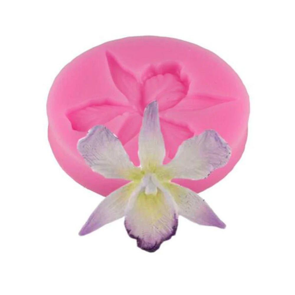 

Cake Decorating Silicone Creative Shape Pastry Mold Embossing 2022 Orchid 1 Fondant Kitchen Flower 3D pc Decor Baking Tools New