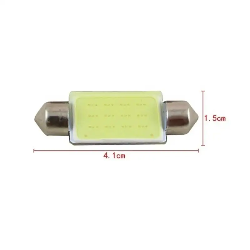 

4 Pcs Festoon COB 41MM 2W LED Bulbs Interior Dome Lights White 12V HUG-Deals
