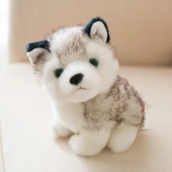 

2018 Cute Baby Toys Cute Kneeling Husky Plush Toys Small Husky Doll This Toy Can Accompany Baby Kids