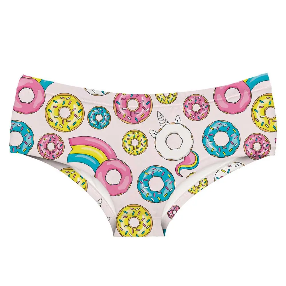 Mens Soft Breathable Donut Love Unicorn Underwear Boxer Briefs