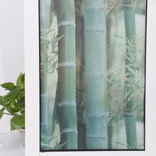 HOHOFILM 0,92x5 м 3D статическая пищевая пленка на окно бамбуковая наклейка на стекло, окно конфиденциальности витражная пленка 36 ''x 196,8''
