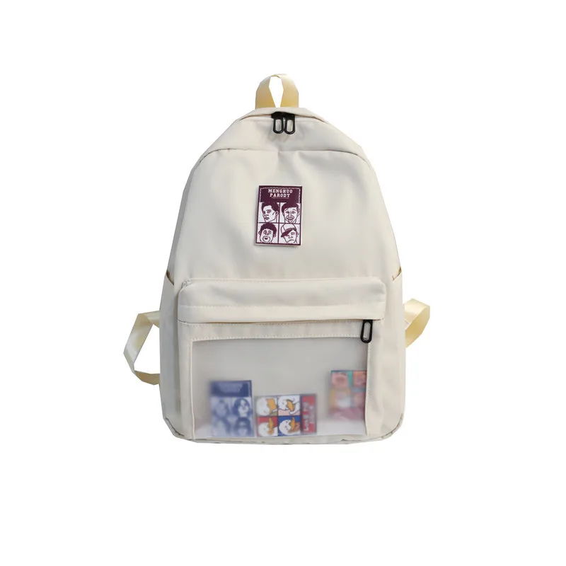 

LENLEI 2019 new Small fresh art canvas student bag female Korean version of the new large-capacity backpack