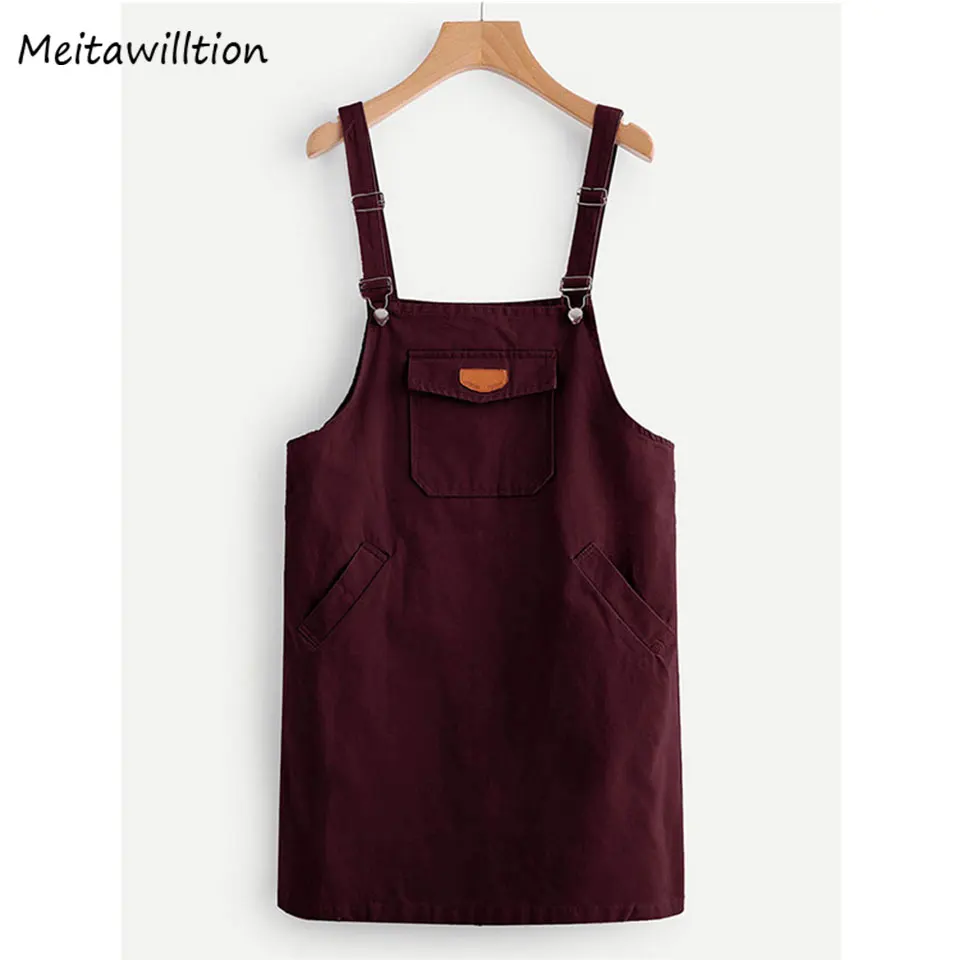 

2019 Women Sling Pocket Vintage Winter Dresss Lsdies Sleeveless Corduroy Party Dresses Solid Color Lace-up Halter Casual Dress