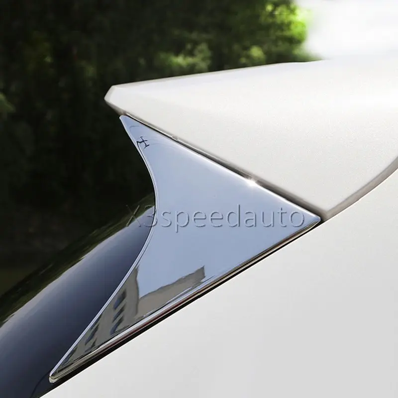 

For Mazda CX-5 CX5 2013-16 Rear Spoiler Wing Side Beveled Window Cover 2pcs Chrome Car-styling