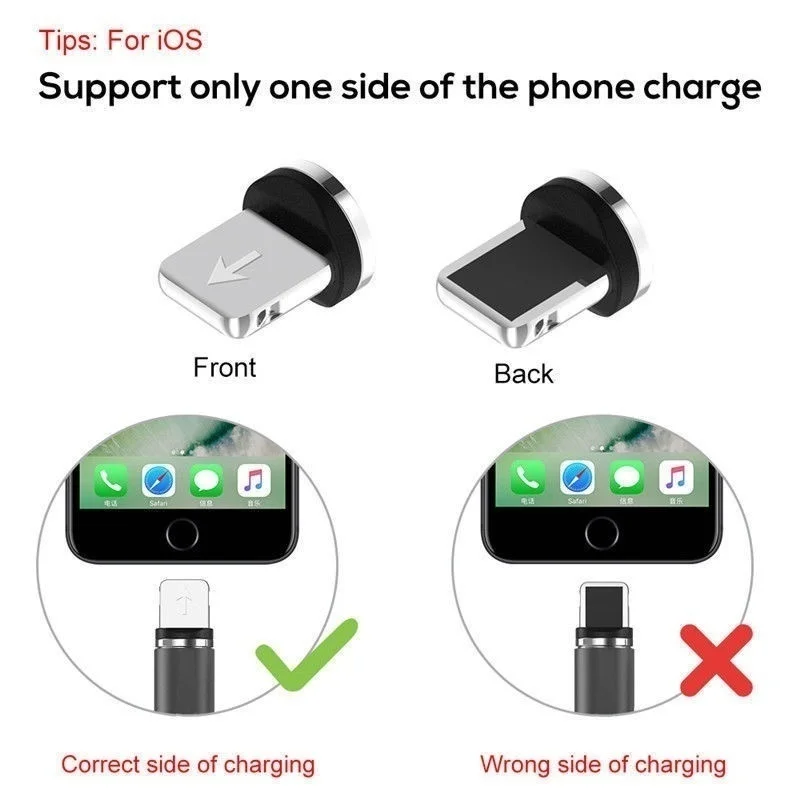 Магнитный зарядный кабель Micro USB Type C светящийся 2 А быстрая зарядка USBC/Type для Huawei P30