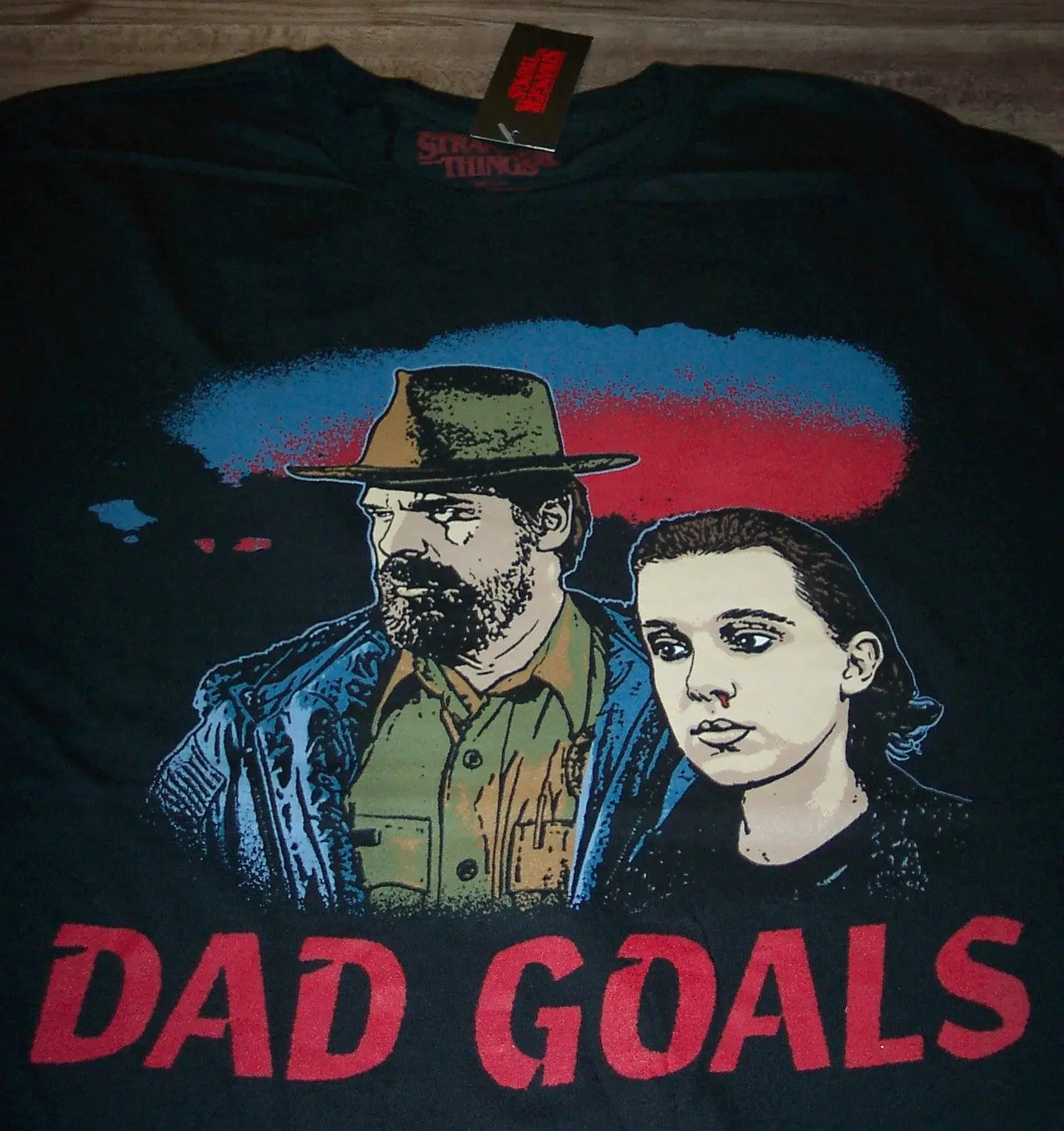 

Stranger Things Eleven Chief Hopper Dad Goals T-Shirt Netflix Xl New W/ Tag