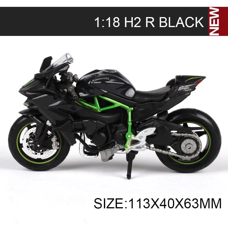 Модели мотоциклов Maisto 1:18 H2R ZX14R Ninja ZX10R ZX12R ZX9R Vulcam KLX250 KX250 миниатюрная гоночная