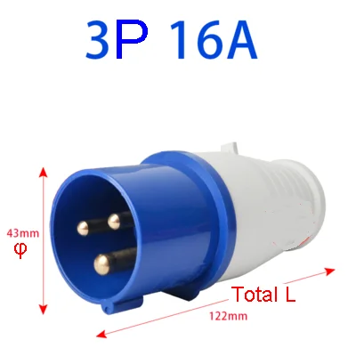 AC 220-250 В AC 380-415 В 16A IEC309 IP44 промышленная розетка/вилка 3Pin/4Pin/5Pin водонепроницаемый мужской Famale Электрический разъем - Цвет: Армейский зеленый