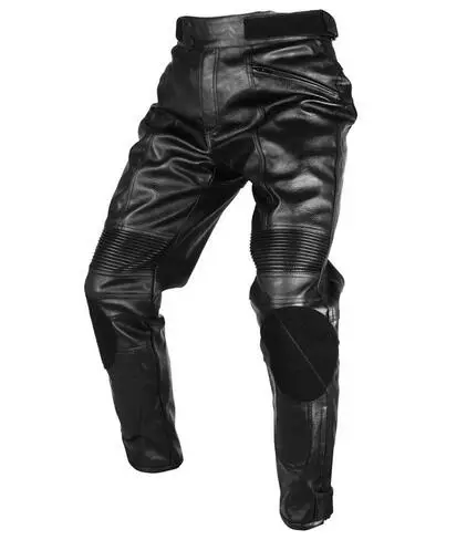 

DUHAN Motorcycle Motorcross Riding Protective Trousers Waterproof Windproof Men's PU Imitation Leather Racing Sports Pants fre