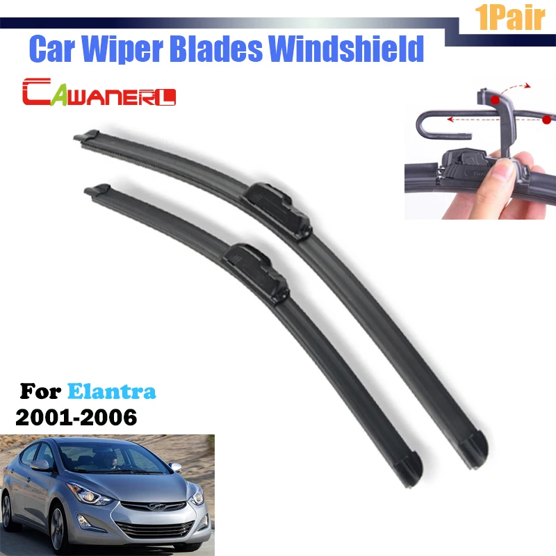 Cawanerl 1Pair Auto Soft Rubber Windshield For Hyundai Elantra 2001