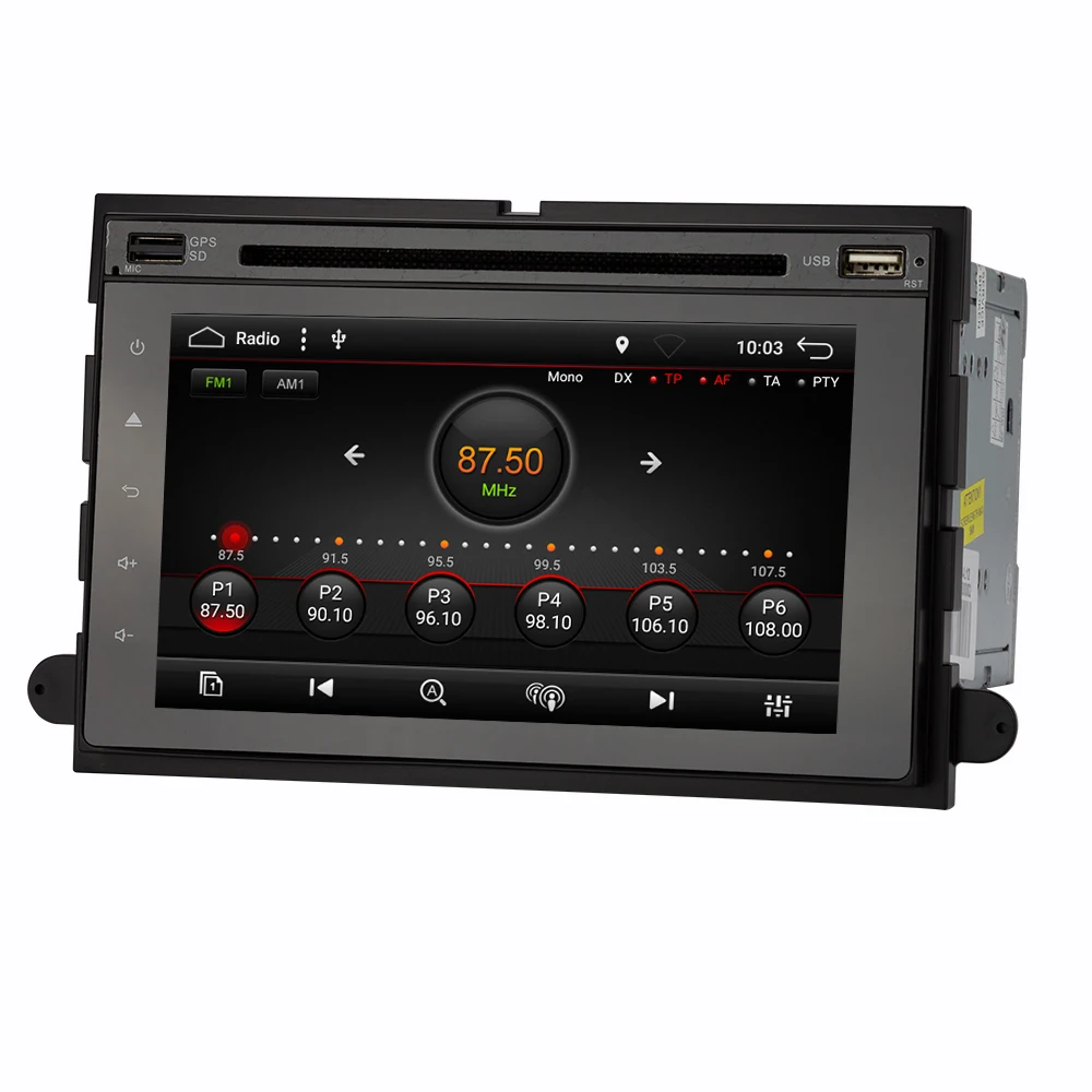 Eunavi автомобильный DVD 2 din радио для Ford 500/F150/Explorer/Edge/Expedition/Mustang/fusion/Фристайл 8 ядер 2G+ 3 2G Android 9