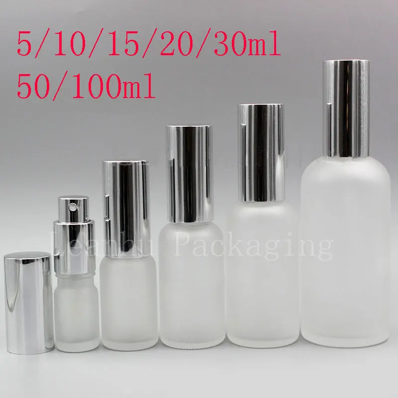 5ml 10ml 15ml 20ml 30ml 50ml 100ml transparent frosted glass bottle  (1)
