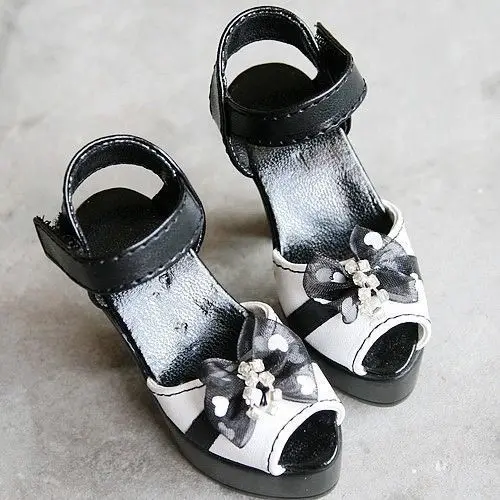 [Wamami] 52# белый и черный 1/3 SD BJD Dollfie высокие каблуки Синтетическая кожа Shoes-7.5cm