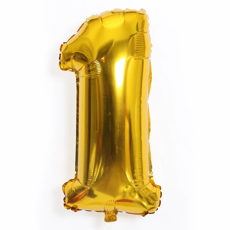 16 дюймов/32 дюйма/40 дюймов воздушный шар из фольги розового золота с серебряной цифрой, воздушные шары для детского душа с днем рождения, свадебные воздушные шарики Gl - Цвет: Glod 1