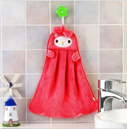Милые Животные Микрофибры дети мультфильм Абсорбирующая сухая рука полотенце красивое полотенце для кухни использования в ванной - Цвет: Розовый