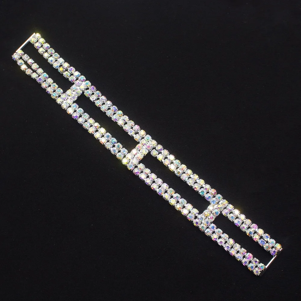 155 м 6 шт Стразы ab Кристальные Соединительные элементы для бикини Пряжка/пряжка