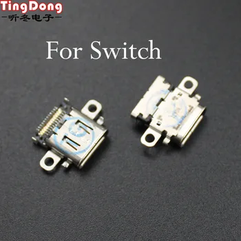 

TingDong 10pcs Original charging port For Nintendo Switch NS Console Charging Port Power Connector Type-C Charger Socket