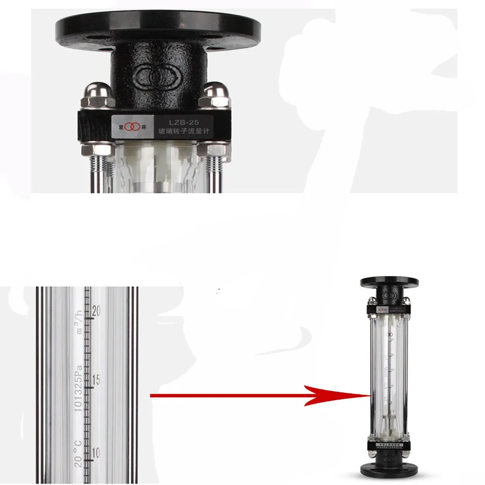 LZB-80 стеклянный роторный расходомер 1000-10000L/h, 1600-16000L/h, 2500-25000L/h, 3600-36000L/h жидкостные поплавковые расходомеры