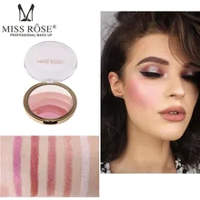 

Multifunction MISS ROSE Highlighter Palette Glow Eyeshadow Baking Powder for Face Makeup Blush Highlighter Make Up Cosmetics