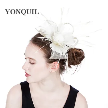 

nice ivory wedding Sinamay fascinator hat for party Races Kentucky Derby Ascot church New Design elegant Cocktail Occasion Event