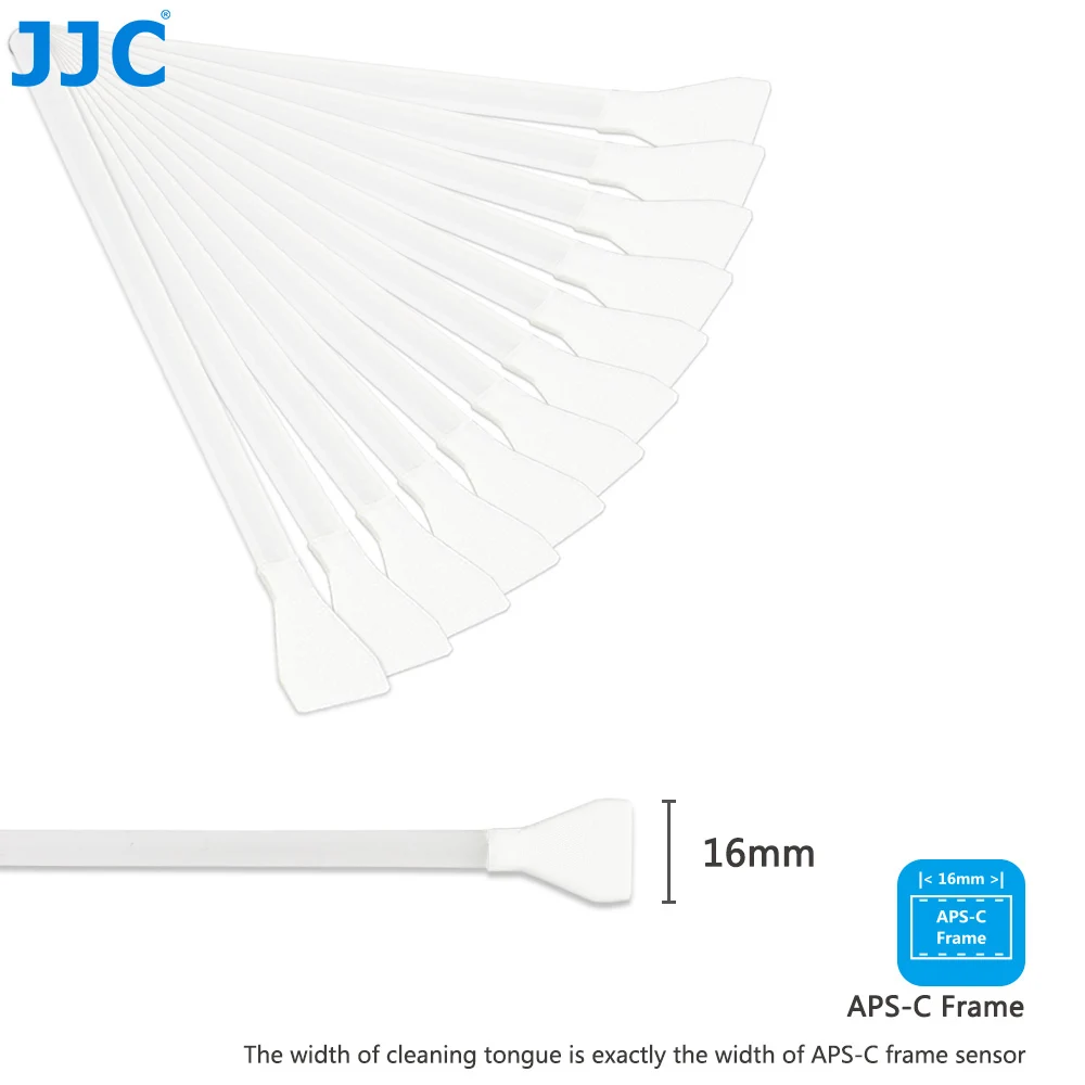 JJC 16 мм Ширина APS-C рамка датчик очиститель для камеры CCD CMOS чистящий инструмент V Форма чистящий набор для мазков для Canon/Nikon/sony/Olympus