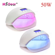 50 Вт УФ светодиодная лампа для сушки ногтей 28 шт. светодиодный светильник с инфракрасный свет красный режим ухода за кожей лампа для лечения гель-лака маникюрные инструменты