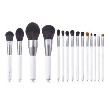 

15pcs Makeup Brushes Set White Wooden Handle For Foundation Blending Blush Eye Shadow Brow Lip Face Make Up Brush Kit T15021