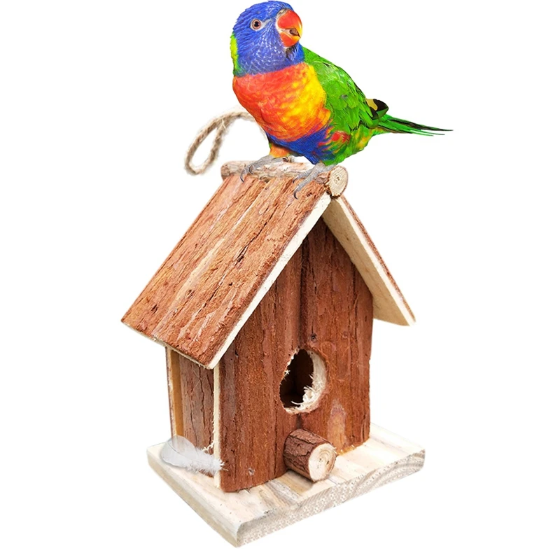 Птицы попугай подвесная комфортная хижина обеспечивает безопасный отдых в клетке Сад Открытый Z скворечник развлечения