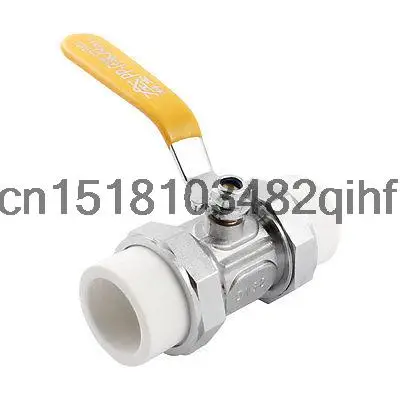 Двуглавый 30 мм до 30 мм Желтый Рычаг Ручка Меднение PPR Шаровой Клапан