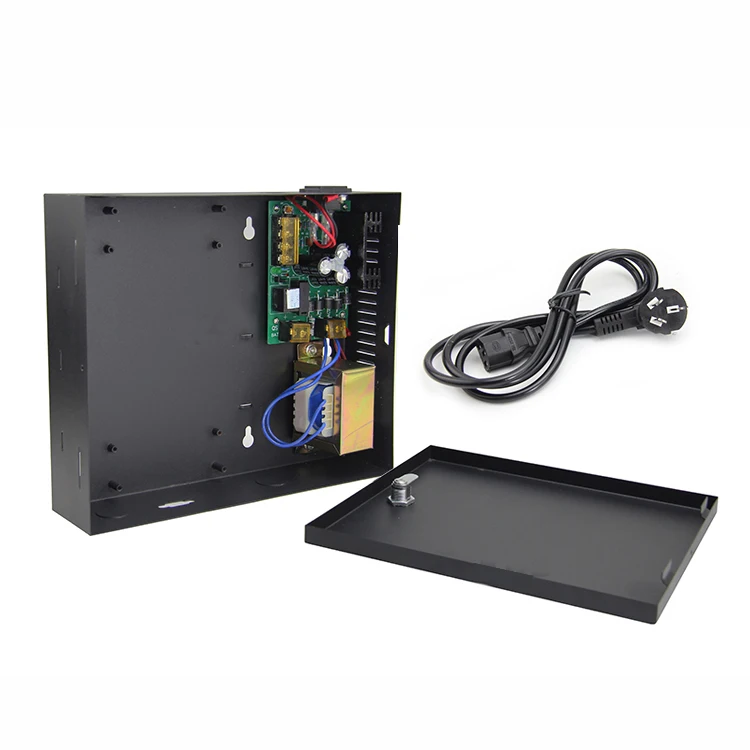 

Lockable Metal Material 110V Input DC12V @ 5A Output Access Control Power Supply Case for Access Control Panel